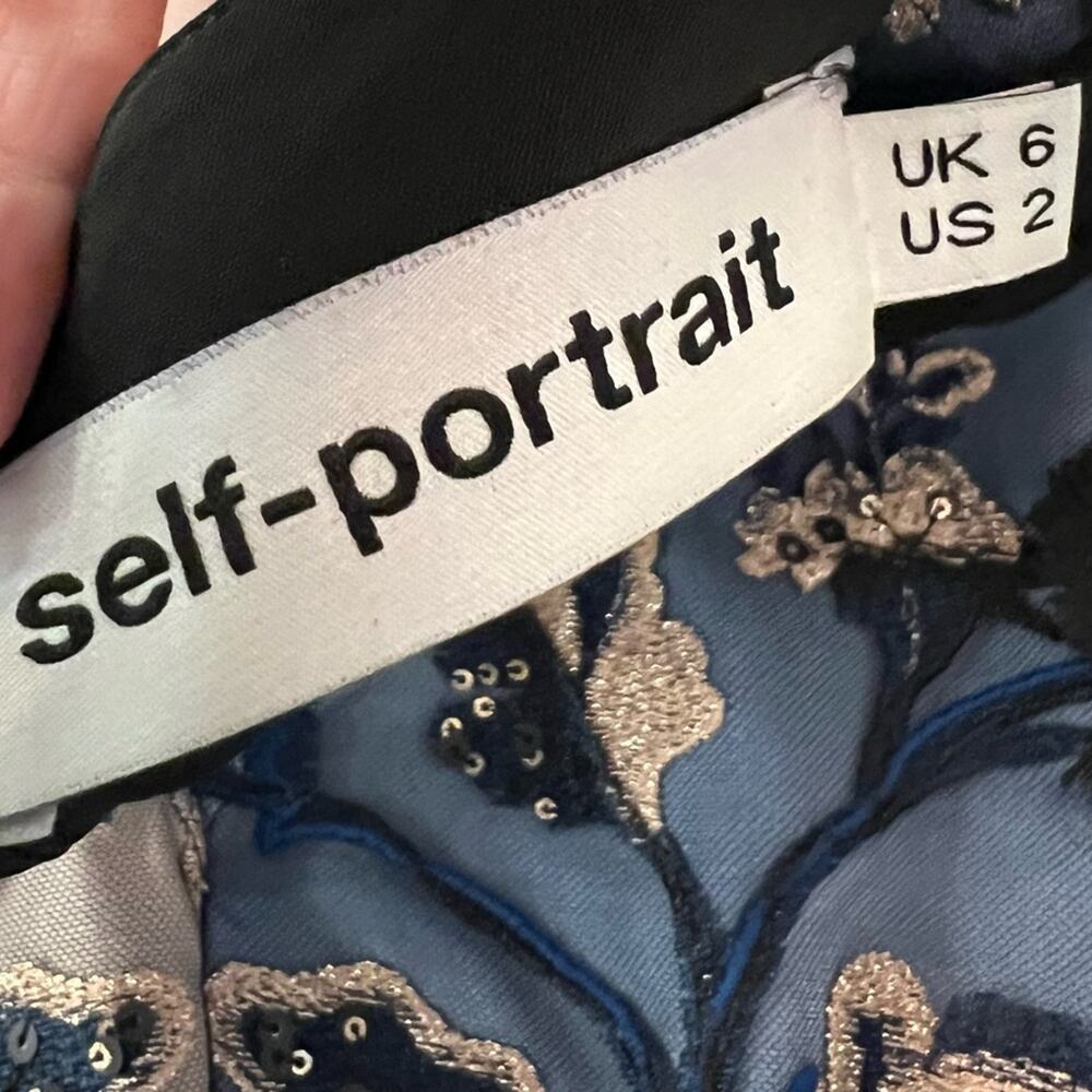 SELF PORTRAIT Lace Long Sleeve Dress, - Picture 7 of 8